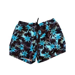 Kanu Surf Men's Tropical Floral Swim Trunks Shorts 4X Blue Brown